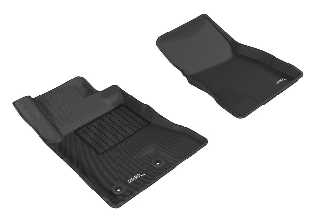 3D MAXpider Custom Fit Floor Mat for Select Ford Mustang Models - Kagu Rubber (Black) 2015-2024 - Front Row