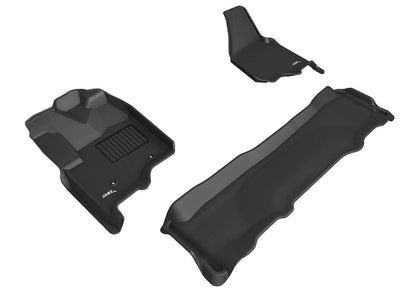 3D MAXpider Custom Fit Floor Liner Black for 2012-2016 FORD F-250 / F-350 / F-450
