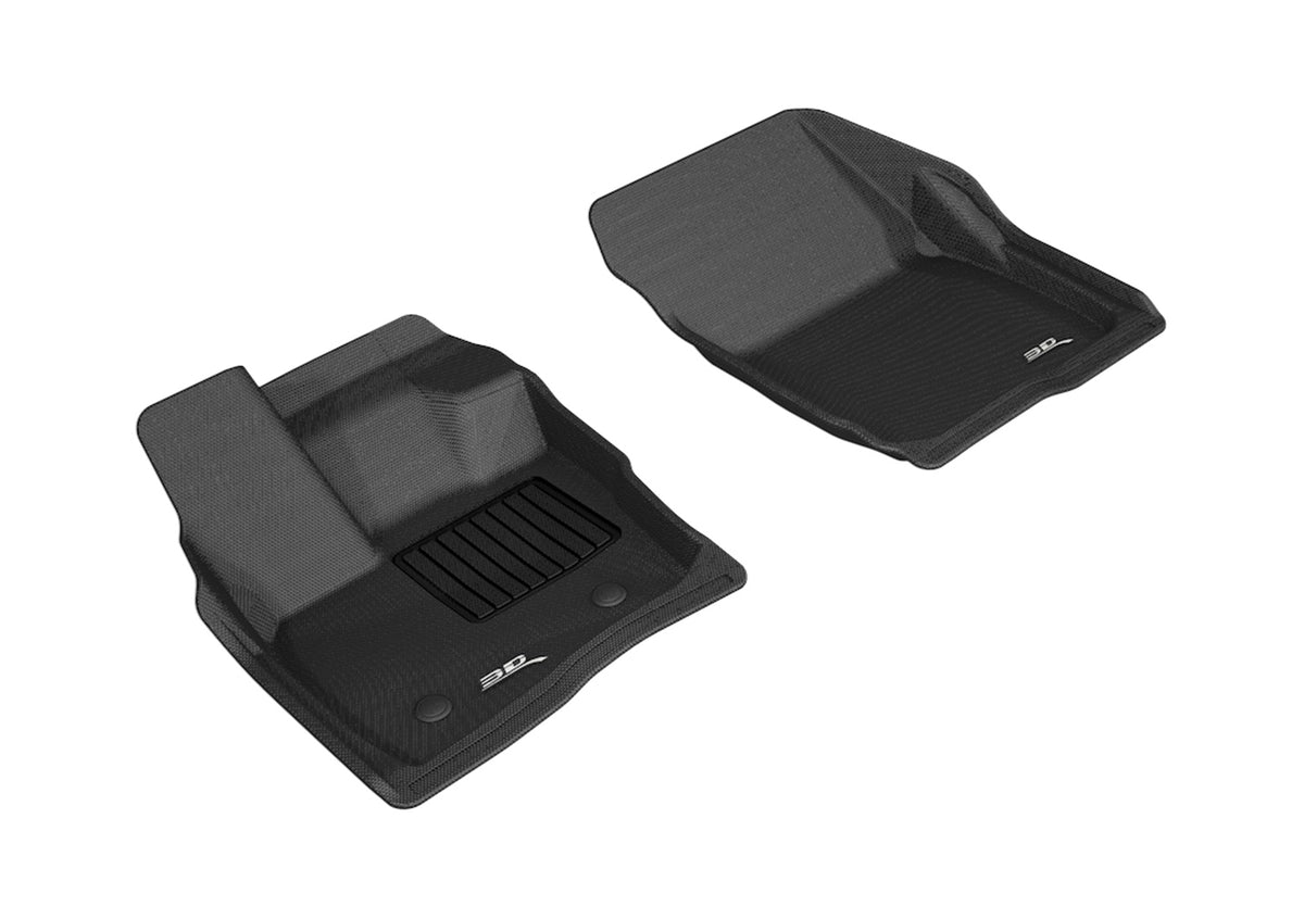 3D MAXpider Custom Fit Kagu Floor Mat (Black) Compatible with Ford Fusion/Lincoln MKZ 2017-2020 - Front Row