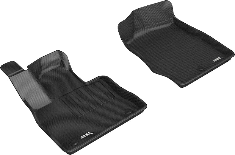 3D MAXpider Custom Fit Kagu Floor Mat (Black) Compatible with Ford Explorer 2020-2024 - Front Row