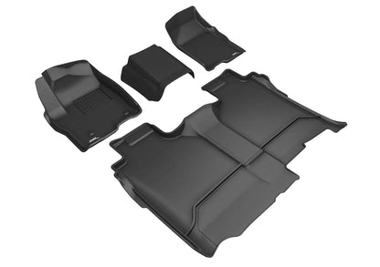 3D MAXpider Custom Fit Floor Liner Black for 2019-2023 GMC SIERRA 1500 Crew Cab Exclude 2019 Classic Models