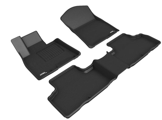 3D MAXpider Custom Fit Floor Liner Black for 2021-2023 GENESIS GV80, 1st and 2nd Rows Only