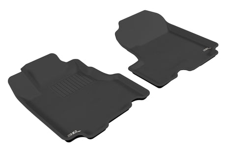 3D MAXpider Custom Fit All-Weather Floor Mat for Select Honda CR-V Models - Kagu Rubber (Black) 2007-2011 - Front Row