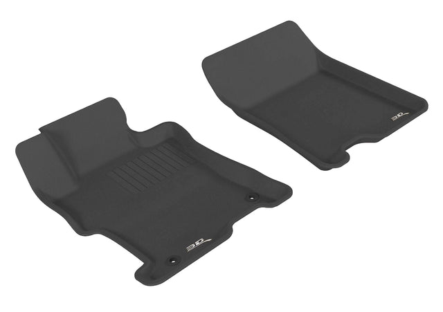 3D MAXpider Custom Fit Kagu Floor Mat (Black) Compatible with Honda Accord 2008-2012 - Front Row