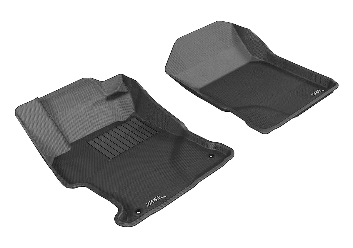 3D MAXpider Custom Fit Kagu Floor Mat (Black) Compatible with Honda Civic 2012-2013 - Front Row