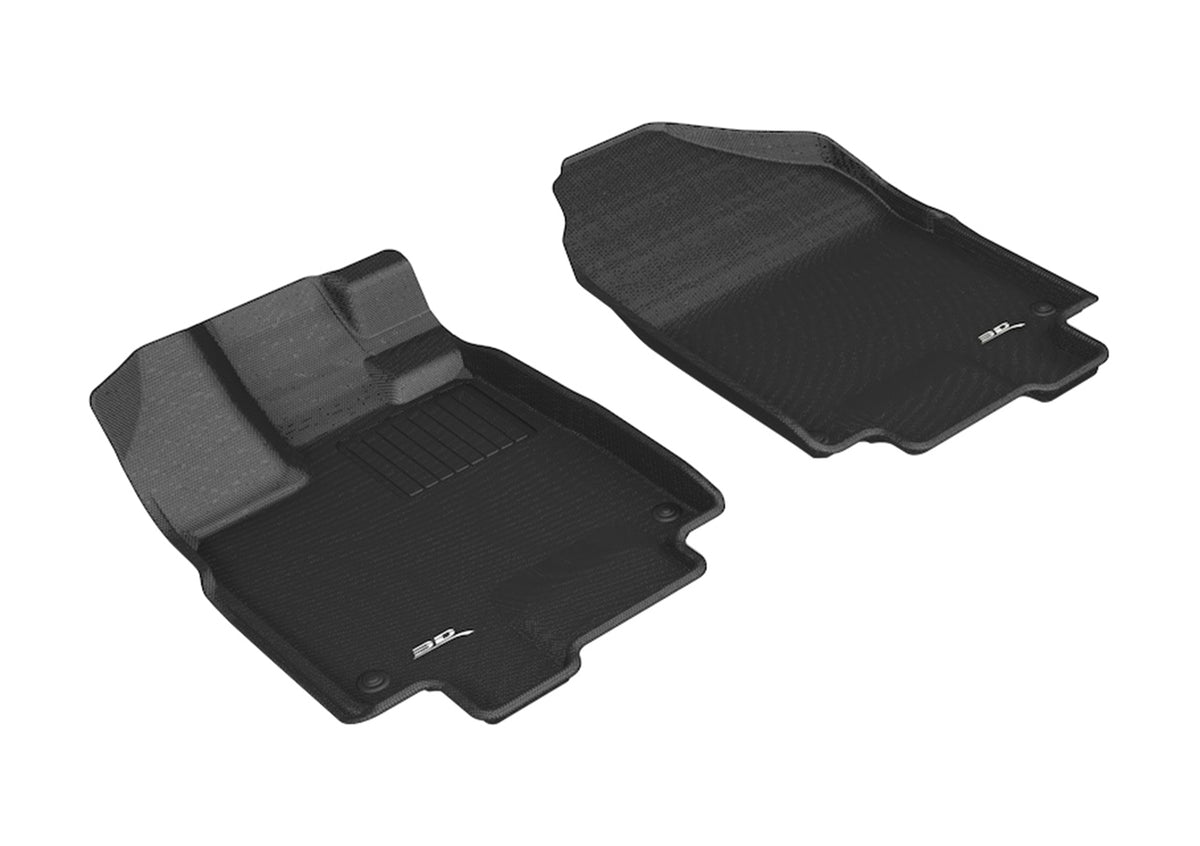 3D MAXpider Custom Fit All-Weather Floor Mat for Select Honda Odyssey Models - Kagu Rubber (Black) - Front Row