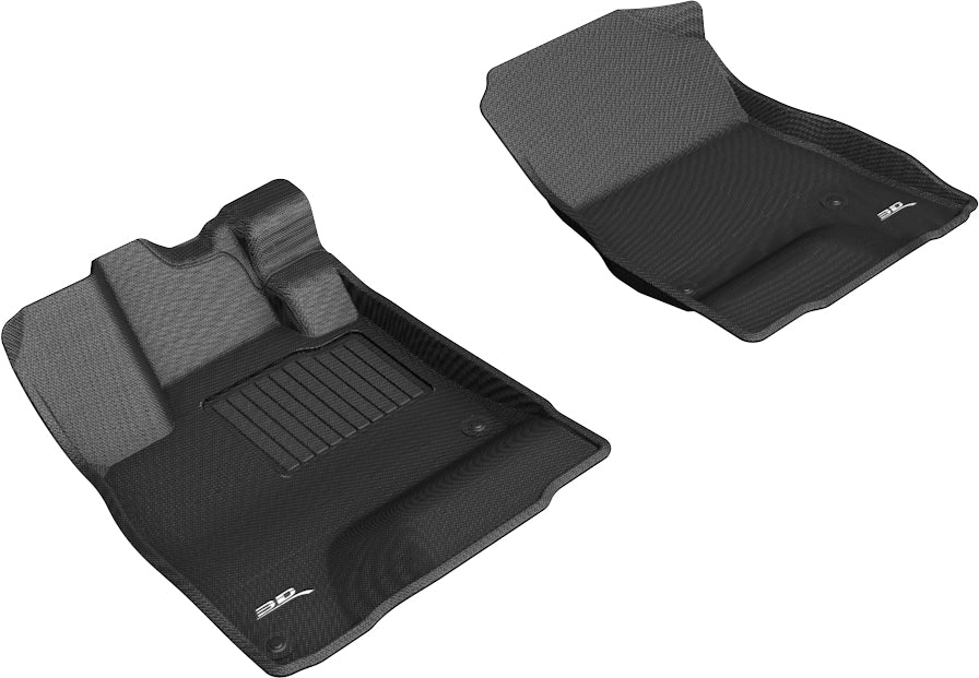3D MAXpider L1HD10011509 Custom Fit All-Weather Floor Mats - Kagu Rubber Black for Honda Clarity Plug-in Hybrid Models - Front Row