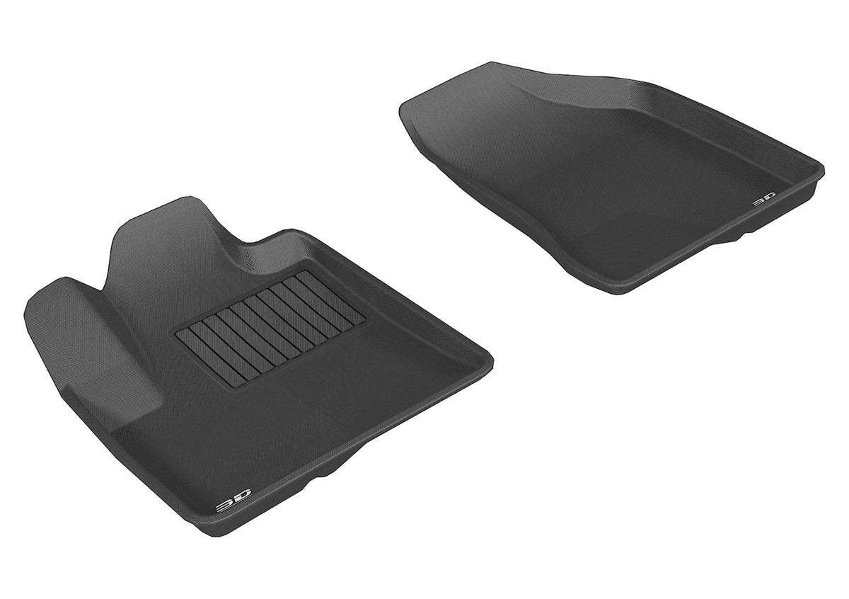 3D MAXpider Custom Fit All-Weather Floor Mat for Select Hyundai Santa Fe Models - Kagu Rubber (Black) 2007-2009 - Front Row