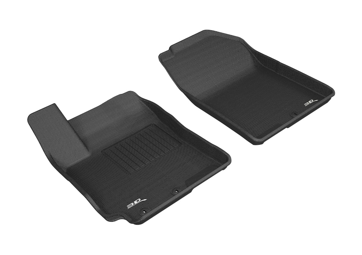 3D MAXpider Custom Fit Kagu Floor Mat (Black) Compatible with Hyundai Accent 2018-2022 - Front Row