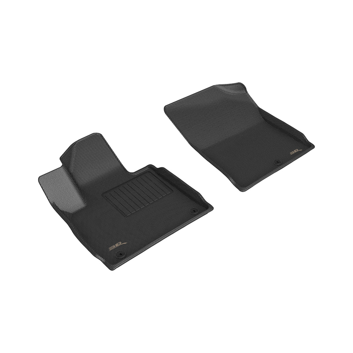 3D MAXpider Custom Fit Kagu Floor Mat (Black) Compatible with Hyundai Santa Fe Gasoline 2021-2023 - Front Row