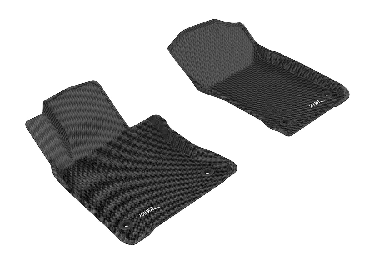3D MAXpider Custom Fit Kagu Floor Mat (Black) Compatible with Infiniti Q60 2017-2022 - Front Row