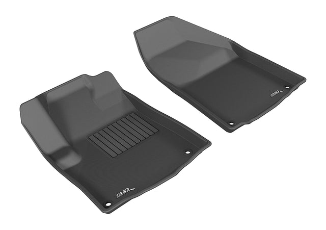3D MAXpider Custom Fit Floor Mat for Select Jeep Cherokee Models - Kagu Rubber (Black) 2014-2015 - Front Row