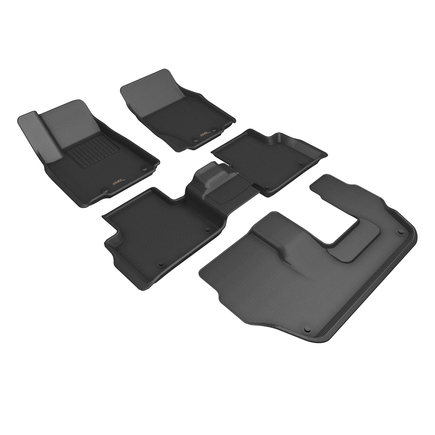3D MAXpider Custom Fit Floor Liner Black for 2022-2023 JEEP GRAND CHEROKEE 7 Seaters, All 3 Rows