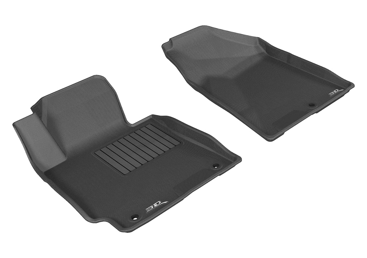 3D MAXpider 2014-2017 Kia Forte Sedan Kagu Carbon Fiber Embossed Pattern Floor Mat Black L1KA01711509 - Front Row