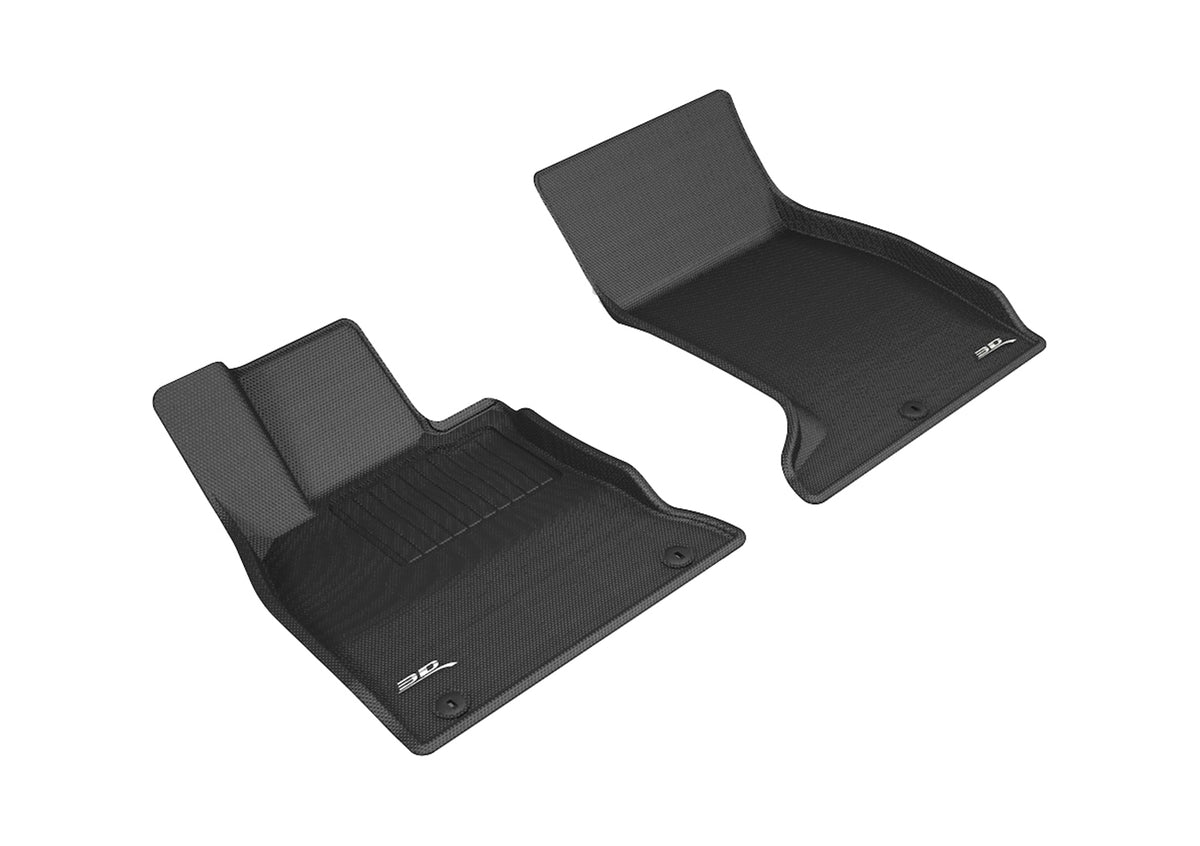 3D MAXpider L1KA04511509 Custom Fit All-Weather Floor Mat for Select Kia Stinger Models - Kagu Rubber (Black) 2018-2023 - Front Row