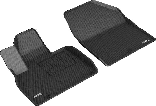3D MAXpider All-Weather Floor Mats for Kia Telluride 2020 Custom Fit Car Floor Liners, Kagu Series (Black) - Front Row