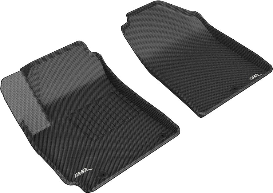 3D MAXpider Custom Fit Kagu Floor Mat (Black) Compatible with Kia Seltos 2021-2026 - Front Row