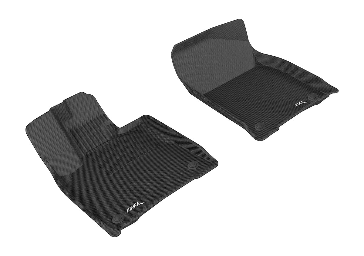 3D MAXpider Custom Fit All-Weather Floor Mat for Select Lexus RX/RX Hybrid Models - Kagu Rubber (Black) - Front Row