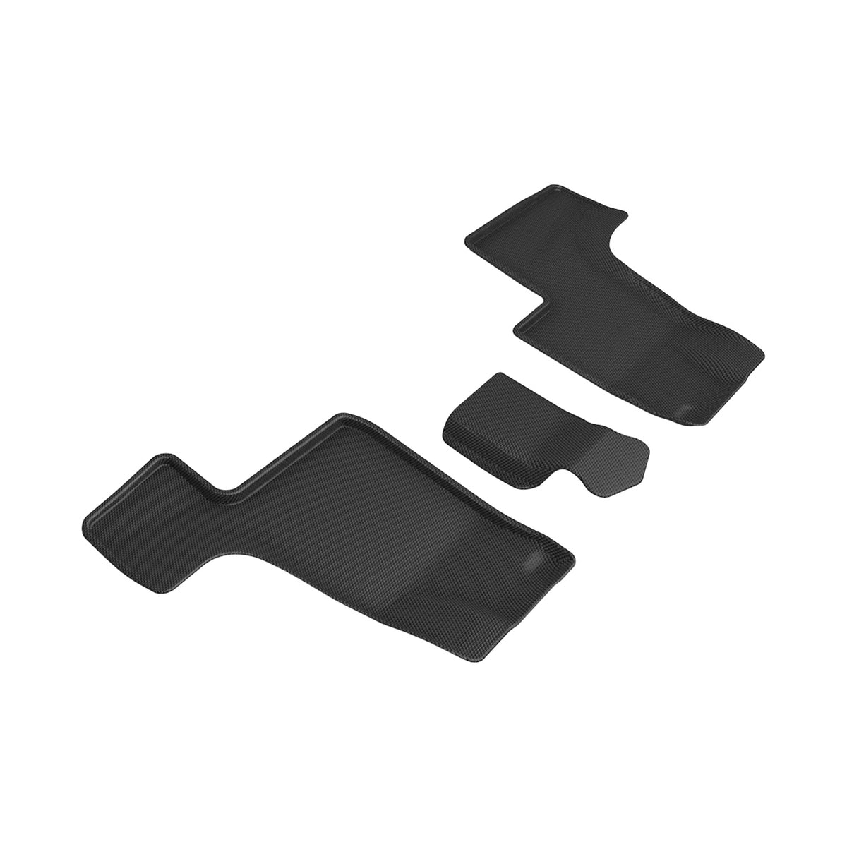 3D MAXpider Custom Fit All-Weather Floor Mat for Select Mercedes-Benz GLS-Class/GL-Class Models - Kagu Rubber (Black) 2016-2019 - 3rd Row