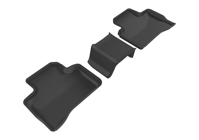 3D MAXpider Custom Fit All-Weather Floor Mat for Select Mercedes-Benz GLC-Class (X205) Models - Kagu Rubber (Black) 2016-2024 - Second Row