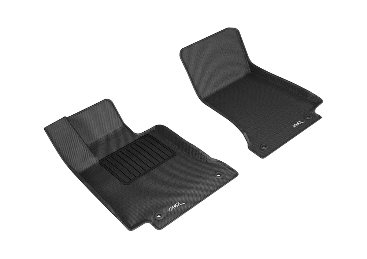 3D MAXpider Custom Fit Kagu Floor Mat (Black) Compatible with Mercedes Benz C-Class Sedan (W205) / Coupe (C205) 2015-2024 - Front Row