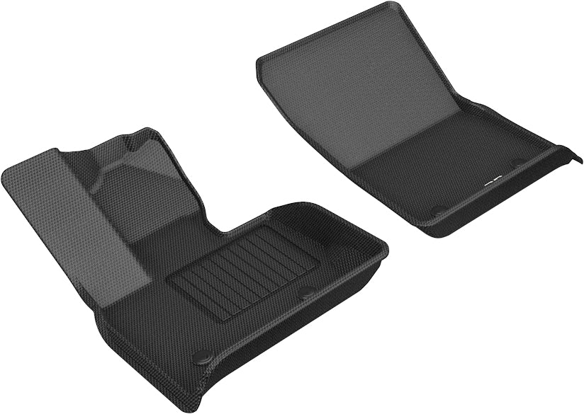 3D MAXpider Custom Fit All-Weather Floor Mats for 2019-2021 Mercedes Benz G-Class - Kagu Rubber (Black) - Front Row
