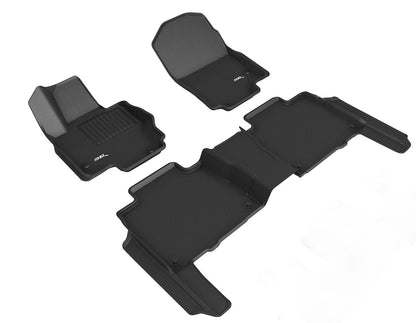 3D MAXpider Custom Fit Floor Liner Black for 2020-2023 MERCEDES-BENZ GLS-CLASS 1st and 2nd Rows Only