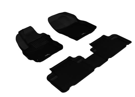 3D MAXpider Custom Fit Floor Liner Black for 2012-2015 MAZDA MAZDA5, 1st and 2nd Rows Only