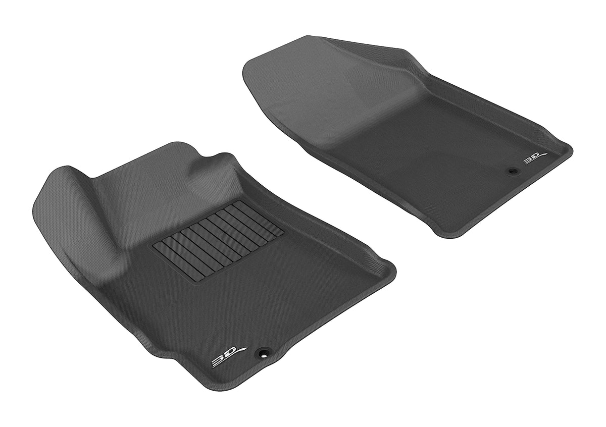 3D MAXpider Custom Fit Kagu Floor Mat (Black) Compatible with Nissan Altima Coupe/Sedan 2007-2012 - Front Row