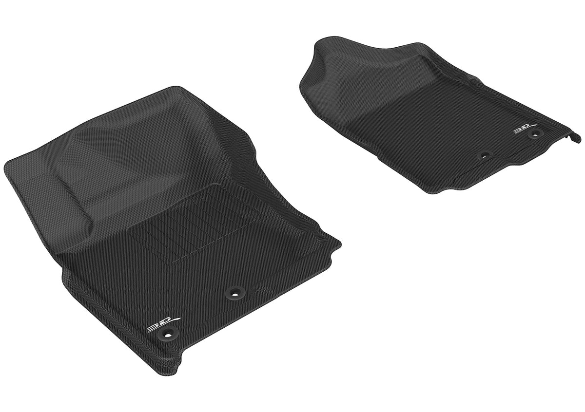 3D MAXPider Custom Fit All-Weather Floor Mat for Select Nissan Titan Crew Cab Models - Kagu Rubber - Front Row