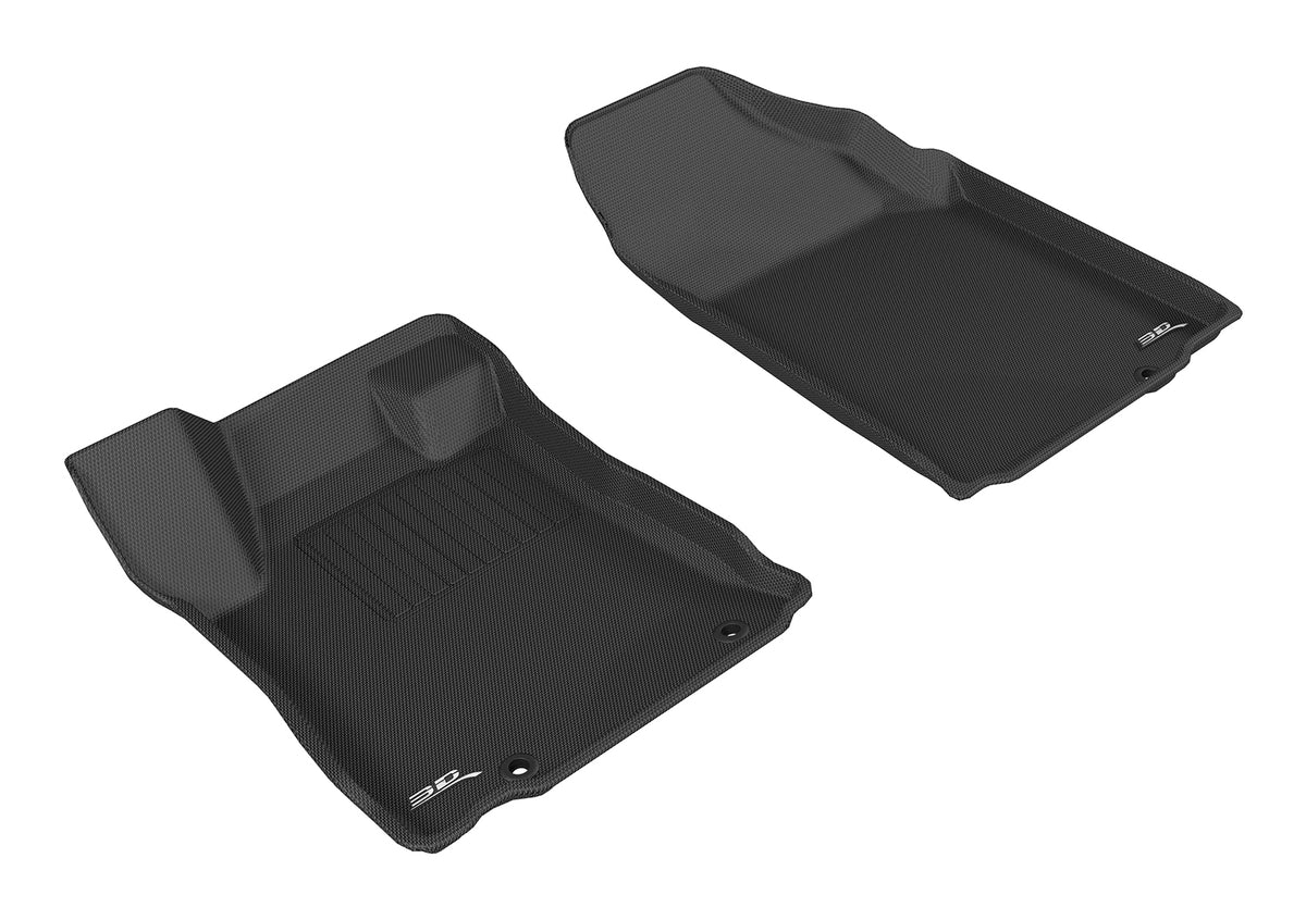3D MAXpider Custom Fit All-Weather Floor Mat for Select Nissan Altima Models - Kagu Rubber (Black) - Front Row