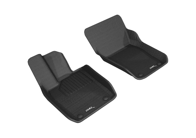 3D MAXpider Custom Fit Kagu Floor Mat (Black) Compatible with Porsche Panamera 2017-2024 - Front Row