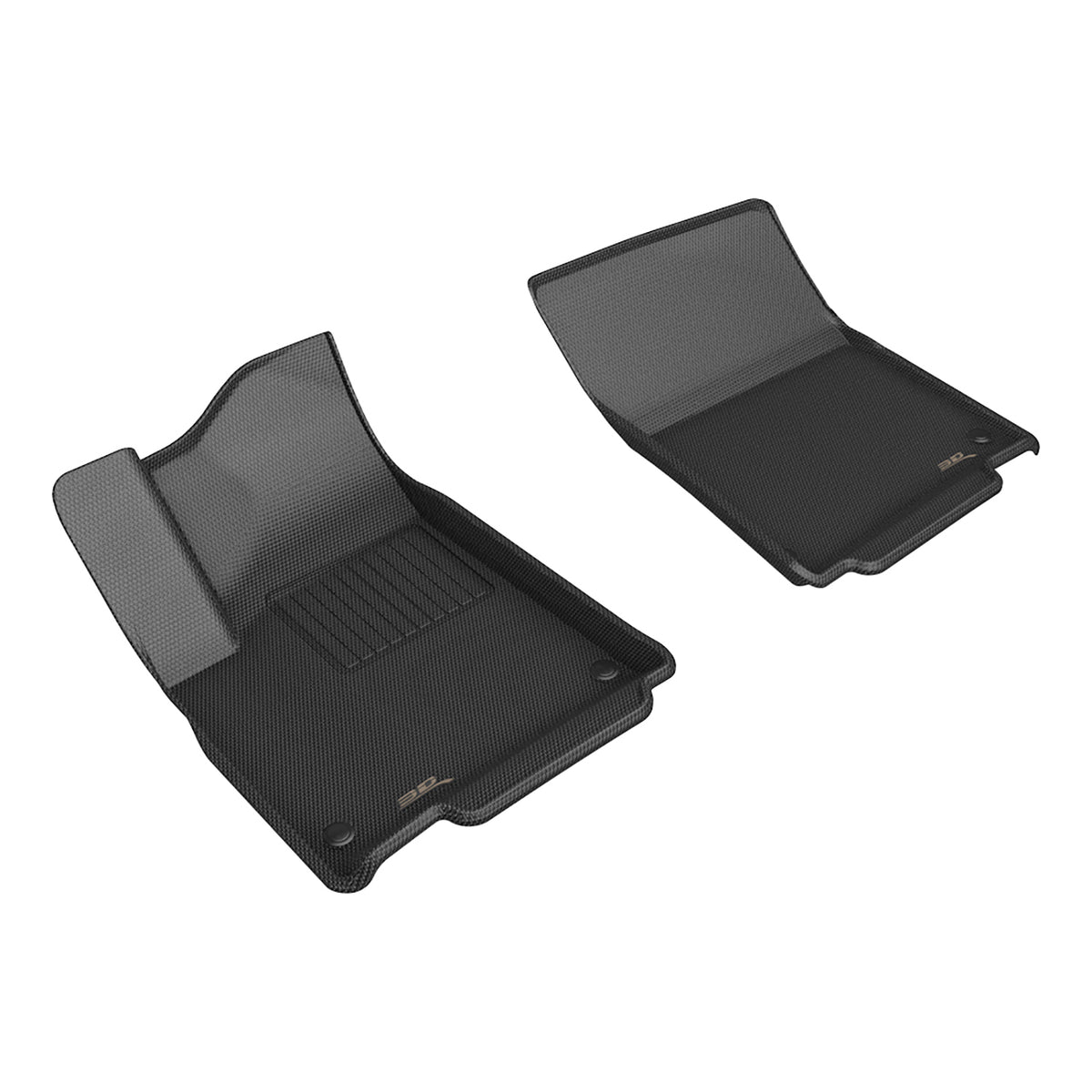 3D MAXpider Kagu Floor Mat (Black) Compatible with RIVIAN R1T 2024 - Front Row