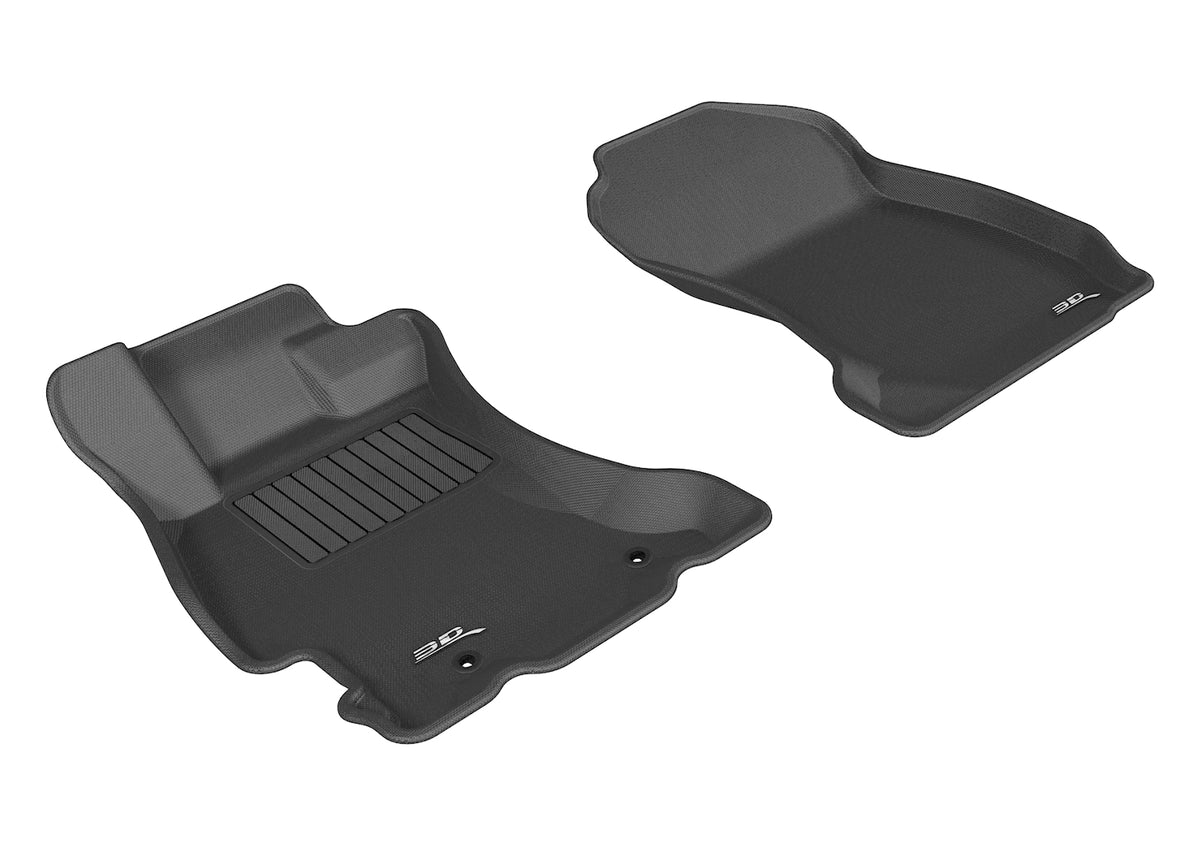 3D MAXpider Custom Fit All-Weather Floor Mat for Select Subaru Forester Models - Kagu Rubber (Black) 2014-2018 - Front Row