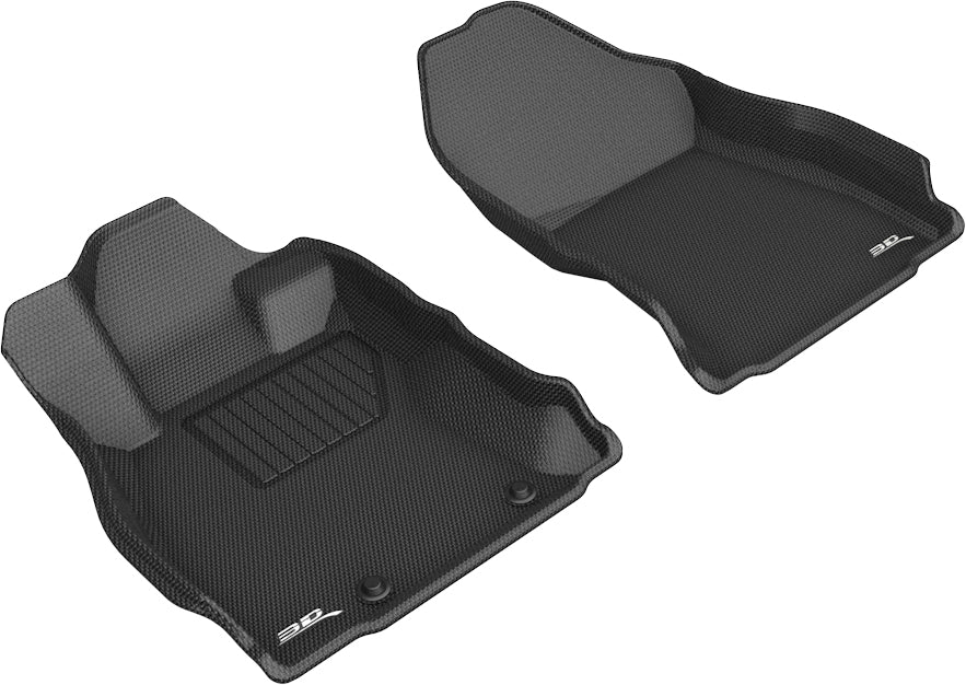 3D MAXpider Custom Fit Kagu Floor Mat (Black) Compatible with Subaru Forester 2019-2024 - Front Row