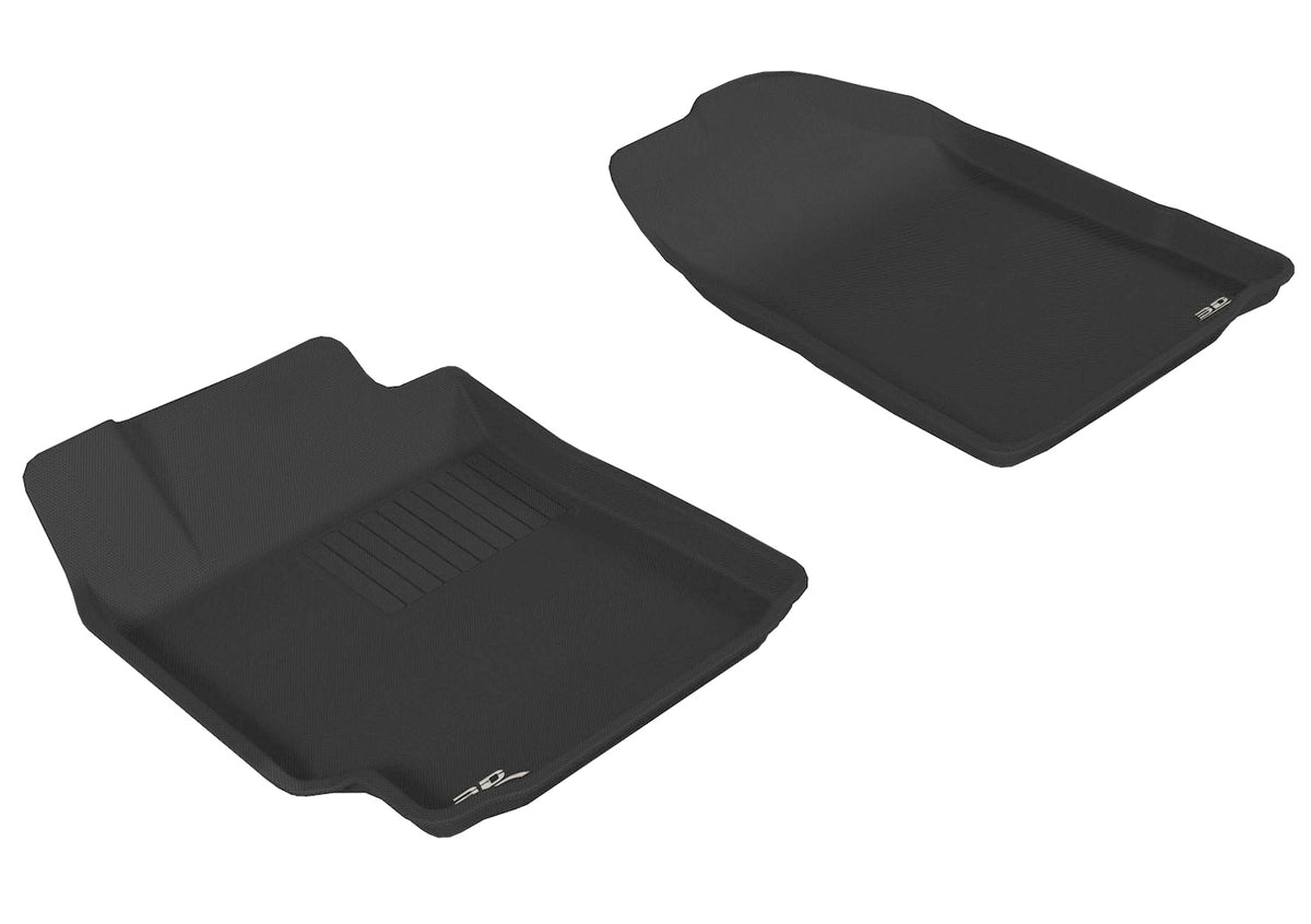 3D MAXpider Custom Fit All-Weather Floor Mat for Select Toyota Camry Models - Kagu Rubber (Black) 2007-2011 - Front Row