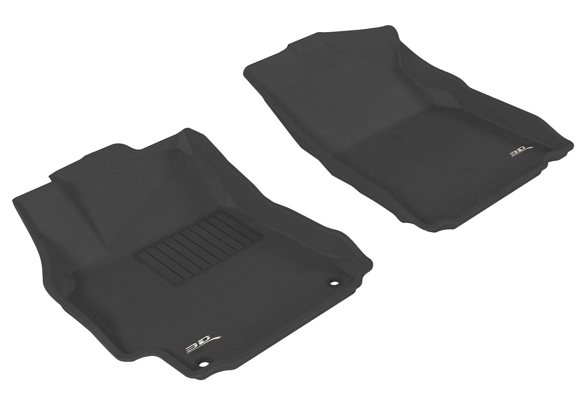 3D MAXpider Custom Fit All-Weather Floor Mat for Select Toyota Camry Models - Kagu Rubber (Black) 2012-2014 - Front Row