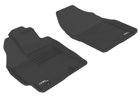 3D MAXpider - L1TY09211509 Custom Fit All-Weather Floor Mat for Select Toyota Prius/Prius V Models - Kagu Rubber (Black) 2012-2017 - Front Row