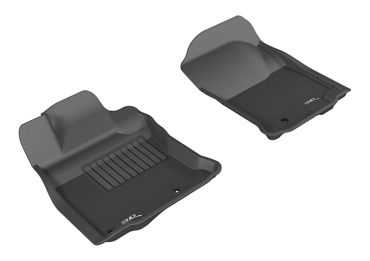 3D MAXpider Custom Fit All-Weather Floor Mat for Select Toyota 4Runner Models - Kagu Rubber (Black) - Front Row