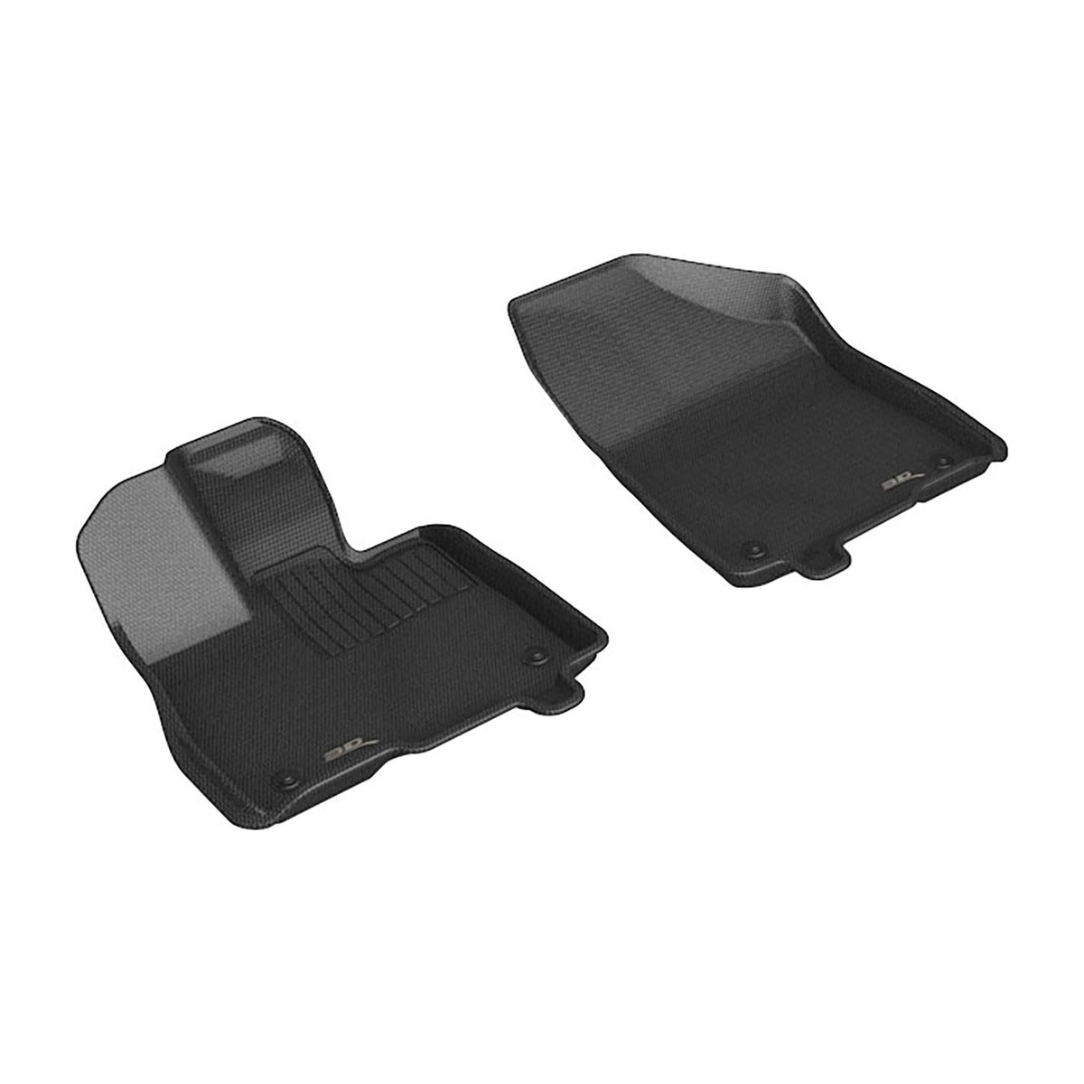 3D MAXpider Custom Fit Kagu Floor Mat (Black) Compatible with Toyota Sienna 8-Seat 2021-2023 - Front Row