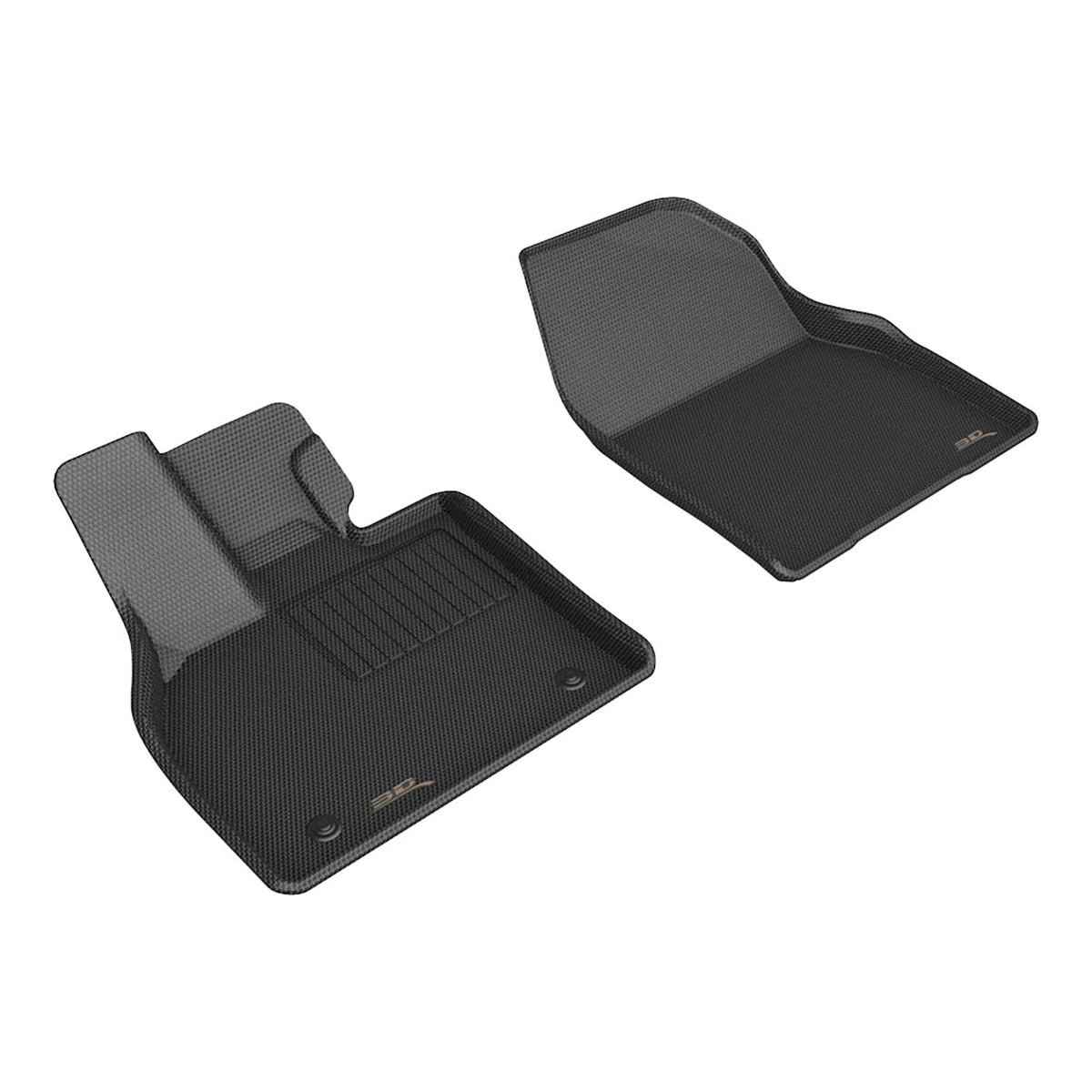 3D MAXpider Custom Fit Kagu Floor Mat (Black) Compatible with Toyota bZ4X 2023-2026 / Subaru Solterra 2023-2026 - Front Row