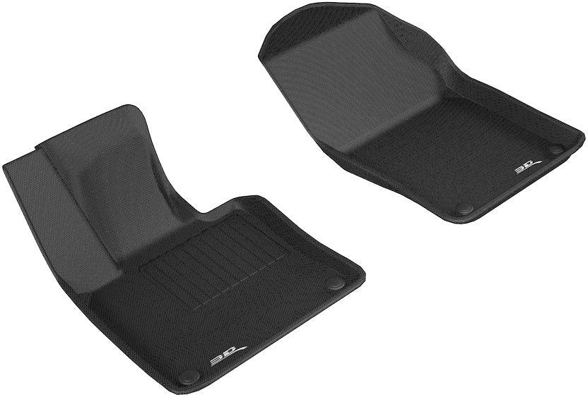 3D MAXpider Custom Fit All-Weather Floor Mat for Select Volvo S90/ V90 Models - Kagu Rubber (Black) 2017-2024 - Front Row
