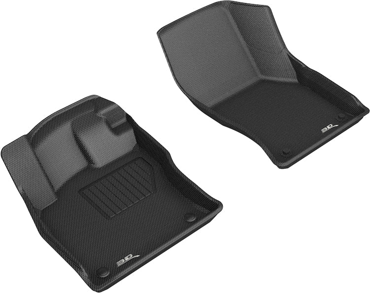 3D MAXpider Custom Fit Kagu Floor Mat (Black) Compatible with Volkswagen Jetta 2019-2024 - Front Row