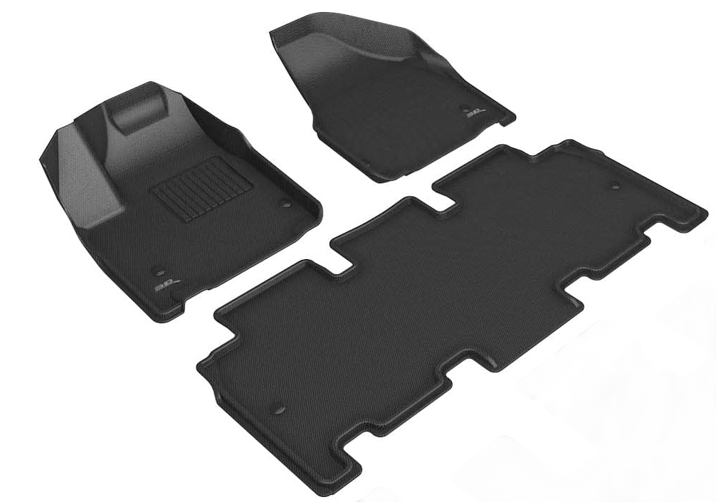 3D MAXpider Custom Fit Floor Liner Black for 2017-2023 CHRYSLER VOYAGER (Bucket Seat, Exclude Hybrid, 1st and 2nd Rows)
