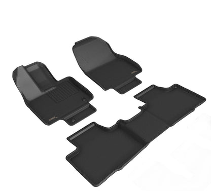 3D MAXpider Custom Fit Floor Liner Black for 2020-2023 TOYOTA HIGHLANDER Fits Gas, Bucket Seat Models, 1st and 2nd Rows