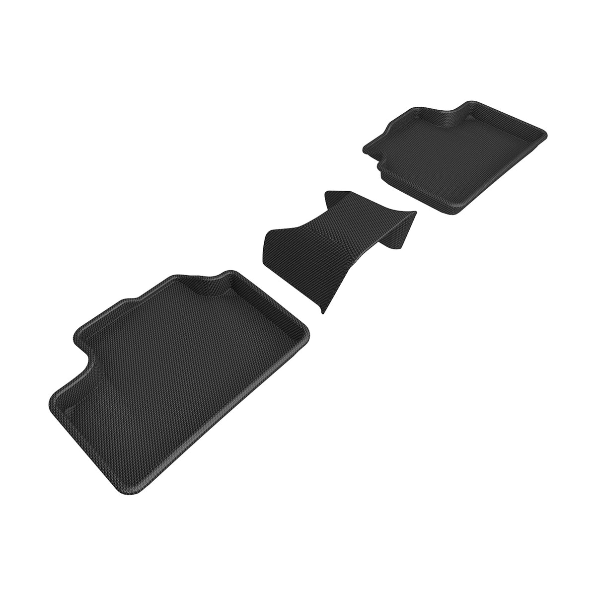 3D MAXpider Custom Fit Kagu Floor Mat (Black) Compatible with Volvo XC40 2022-2026 - Second Row