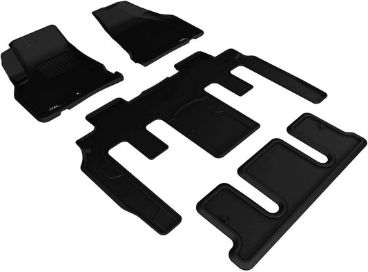 3D MAXpider Custom Fit Floor Liner Black for 2009-2016 Chevrolet Traverse WITH BUCKET 2ND ROW