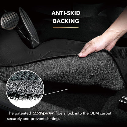 3D MAXpider Custom Fit Floor Liner Black for 2011-2014 FORD EXPLORER, 2nd Row Without Center Console