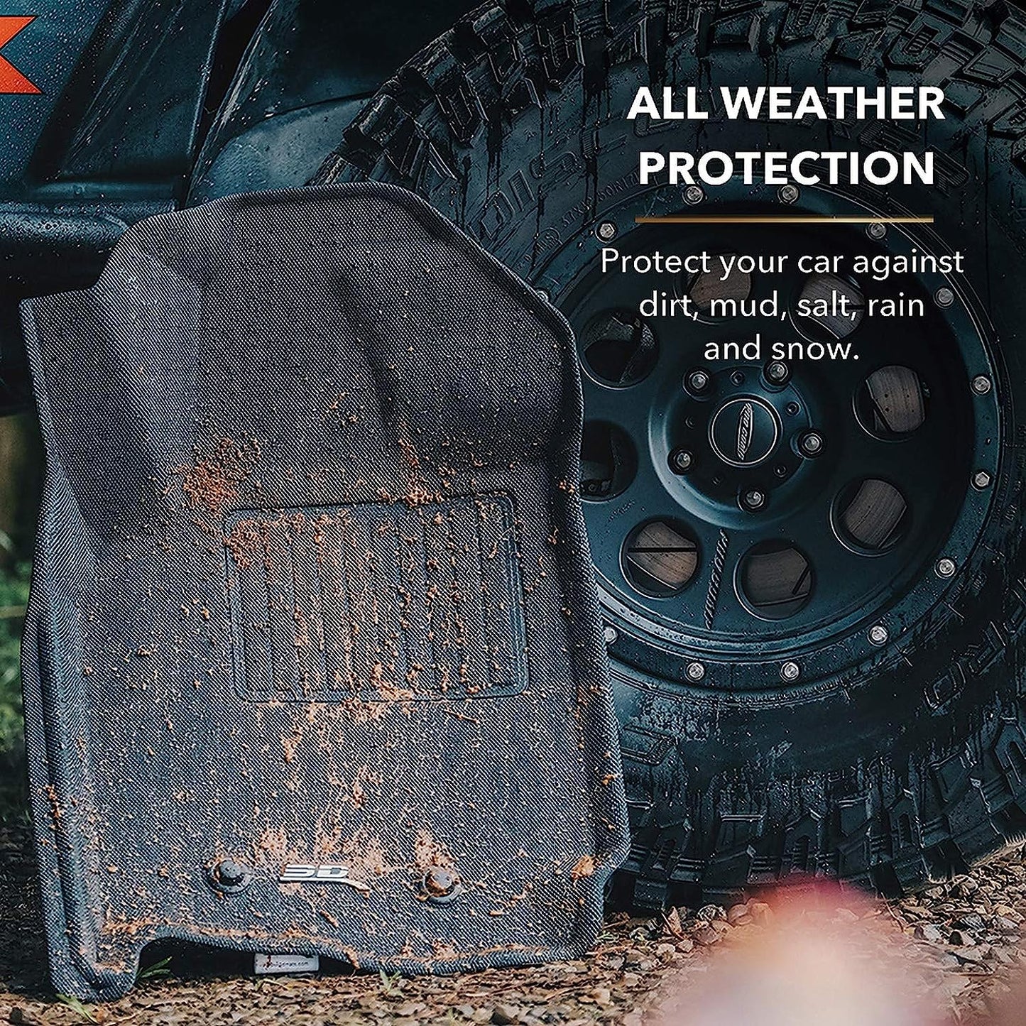 3D MAXpider Custom Fit Floor Liner Black for 2009-2012 LAND ROVER LR4