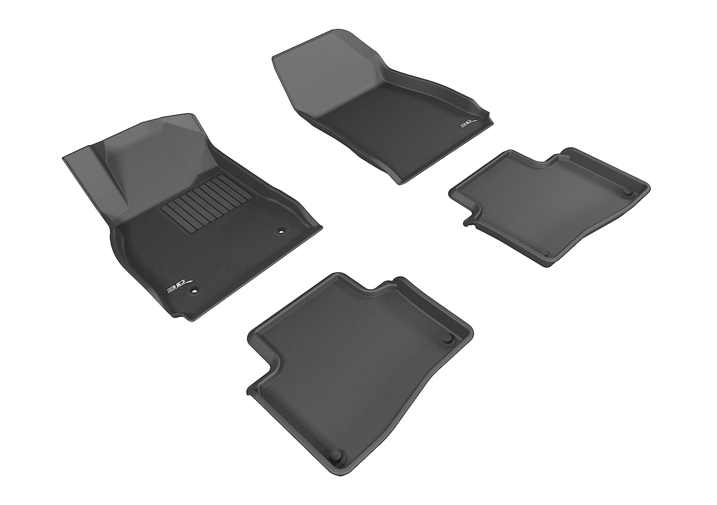 3D MAXpider Custom Fit Floor Liner Black for 2013-2019 CADILLAC XTS